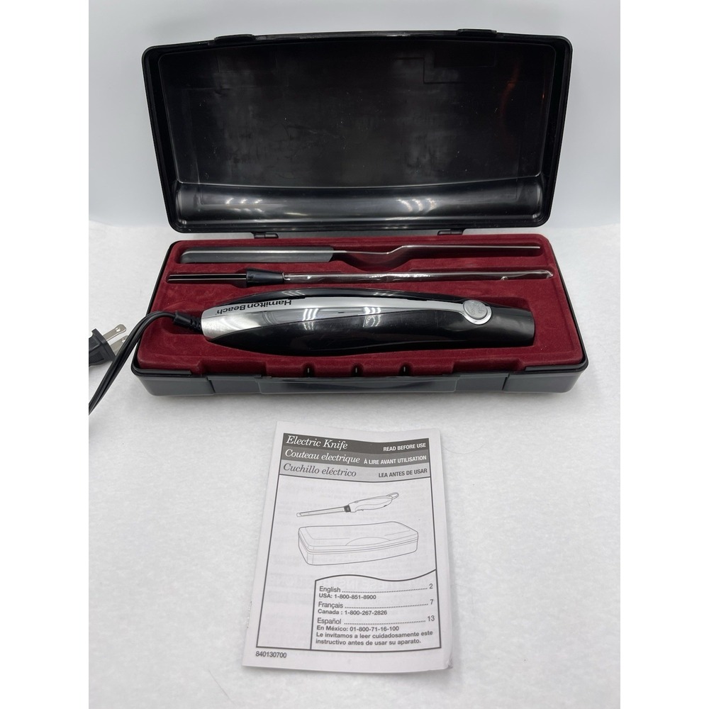 HAMILTON BEACH Classic Chrome Electric Knife‎  & Fork 74275